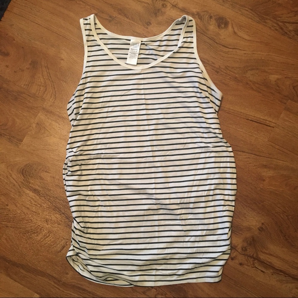 Time & Tru Striped Maternity Tank Size L